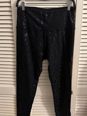 Athletech Black Leopard-Print Jeggings